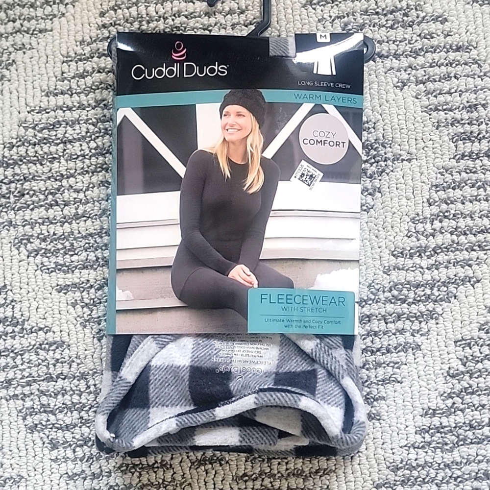 Cuddl Duds Fleece Long Sleeve Shirt Sz M